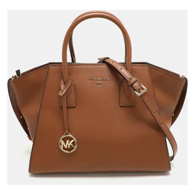 Michael Kors Brown Leather Avril Satchel