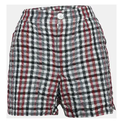 Louis Vuitton Red/Black Checks Silk Short