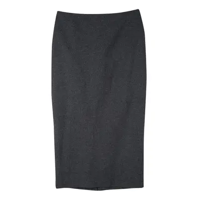 Ermanno Scervino Grey Wool Midi Pencil Skirt