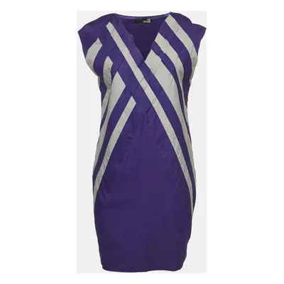 Love Moschino Purple Poplin Braided Detail Shift Dress