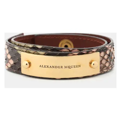 Alexander McQueen Multicolor Python Bracelet