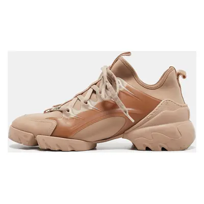 Dior Beige Neoprene and Rubber D-Connect Low Top Sneakers Size