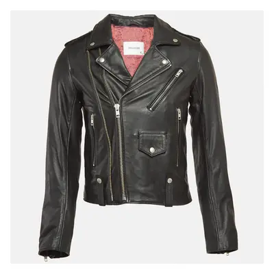 Zadig & Voltaire Black Leather Louis Biker Jacket