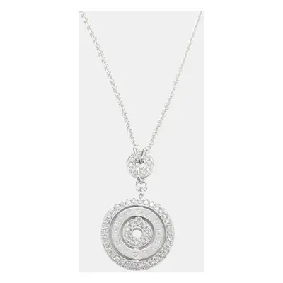 Bvlgari Astrale Necklace 18k White Gold Diamond Clear Metal