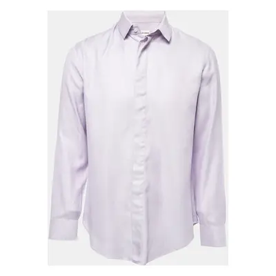 Giorgio Armani Purple Cotton Button Front Shirt