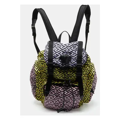 Versace Multicolor Nylon La Medusa La Greca Backpack