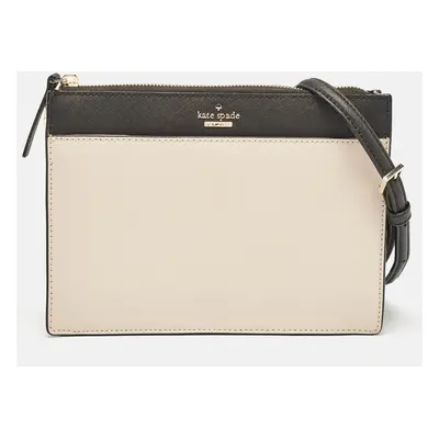 Kate Spade Beige/Black Leather Cameron Street Clarise Crossbody Bag