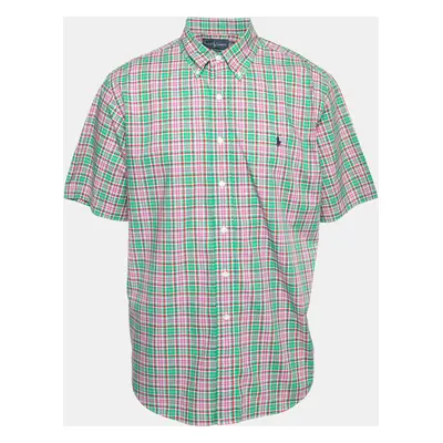 Ralph Lauren Green & Pink Checked Cotton Classic Fit Shirt