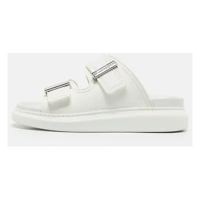 Alexander McQueen White Rubber Hybrid Chelsea Flat Sandals Size 37.5