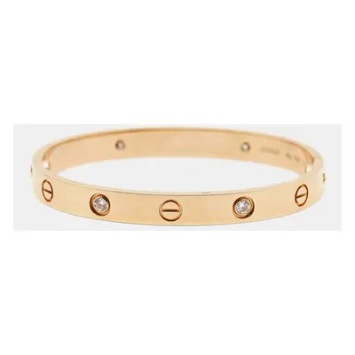 Cartier Love Diamonds 18k Rose Gold Bracelet