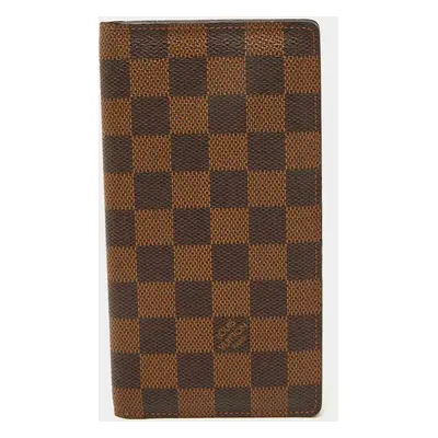 Louis Vuitton Damier Ebene Canvas Brazza Long Wallet