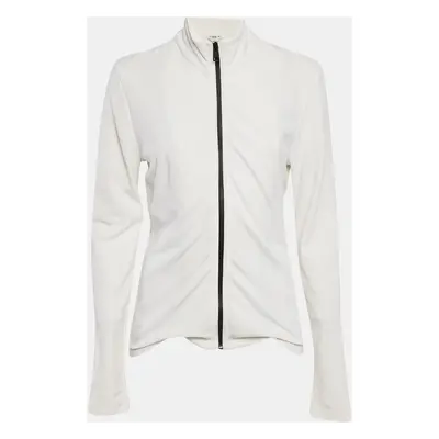 Fendi White Jersey Zip-Up Jacket