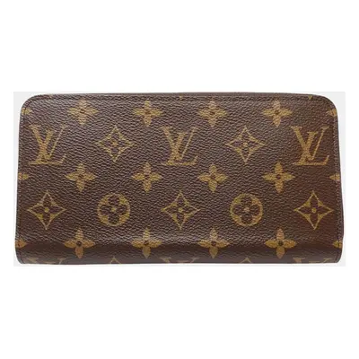 Louis Vuitton Brown Canvas Monogram Zippy Wallet