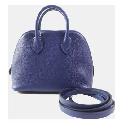 Hermes Blue Bolide Mini Verso Handbag