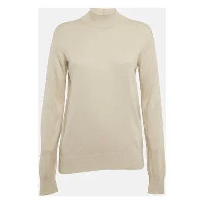 Giorgio Armani Beige Cashmere Knit Roll Neck Sweater