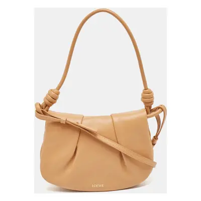 Loewe Beige Leather Paseo Shoulder Bag