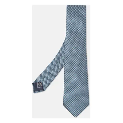 Brioni Blue Patterned Silk Tie