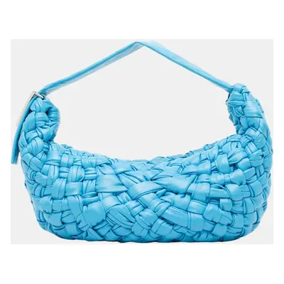 Bottega Veneta Blue Foulard Intrecciato Banana