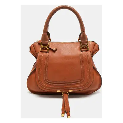 Chloe Brown Leather Medium Marcie Shoulder Bag