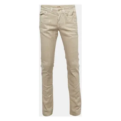 Loro Piana Beige Cotton Straight Leg Pants