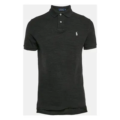 Polo Ralph Lauren Charcoal Grey Cotton Slim Fit Polo T-Shirt