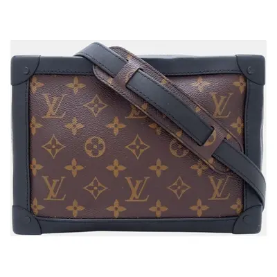 Louis Vuitton Brown Black Monogram Macassar Virgil Abloh Solar Ray Soft Trunk Shoulder Bag