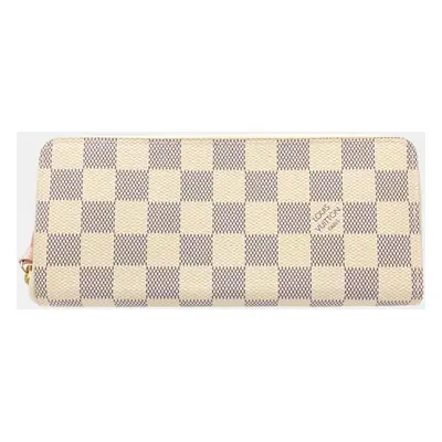 Louis Vuitton Blue Canvas Damier Azur Clemence Wallet