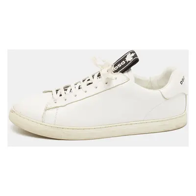 Dsquared2 White Leather Low Top Sneakers Size