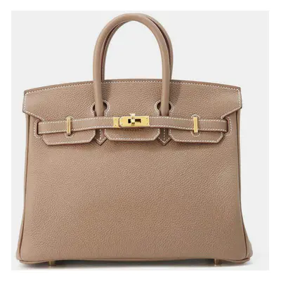 Hermes Etoupe Togo Leather Birkin Bag Size