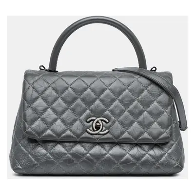 Chanel Small Quilted Aged Calfskin Coco Satchel