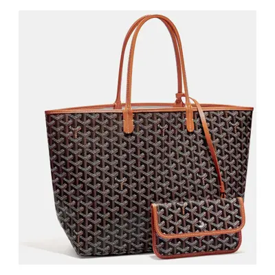 Goyard Black & Tan Goyardine Coated Canvas and Leather Saint Louis PM Tote Bag