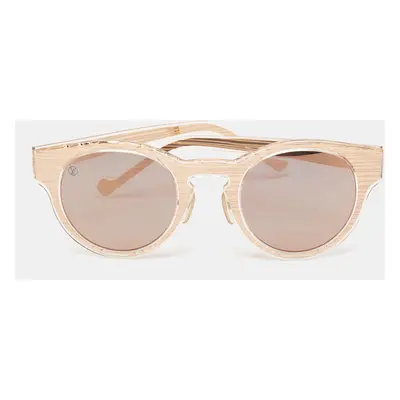 Louis Vuitton Bronze/Black Mirrored Epi Rosalie Round Sunglasses