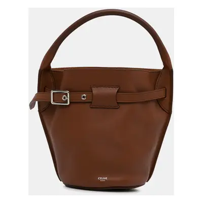 Celine Brown Calf Leather Nano Big Bucket Bag