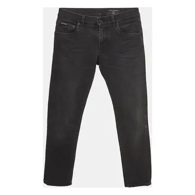 Dolce & Gabbana Black Denim Slim Fit Jeans Waist 32"