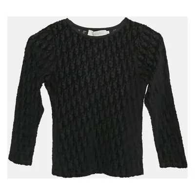 Christian Dior Black Oblique Embossed Cotton Jumper