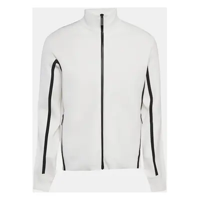 Prada White Techno Knit Turtleneck Zip-Up Sweatshirt L/XL