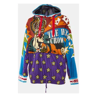 Dolce & Gabbana Multicolor Superhero King Print Cotton Hoodie