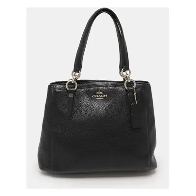 Coach Black Leather Christie Carryall Satchel