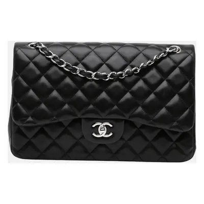 Chanel Black Jumbo Classic Lambskin Double Flap