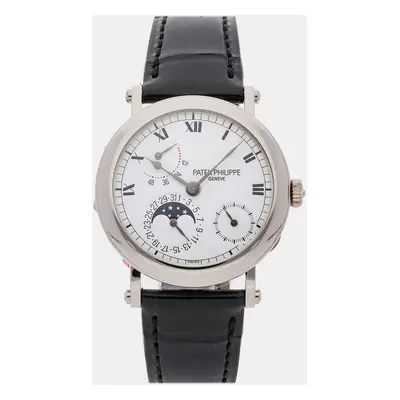 Patek Philippe Silver 18k White Gold Complications 5054G-001 Automatic Men's Wristwatch mm