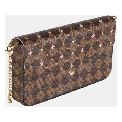 Louis Vuitton Damier Ebene Canvas Studded Felicie Pochette