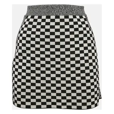 Christian Dior Checkboard Stretch Knit Mini Skirt