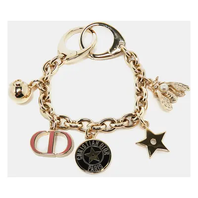 Dior Gold Tone Montaigne Bag Charm