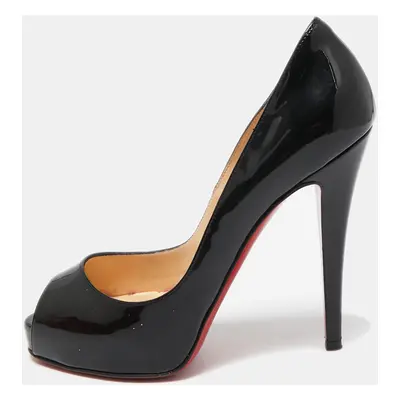 Christian Louboutin Black Patent Leather New Very Prive Pumps Size