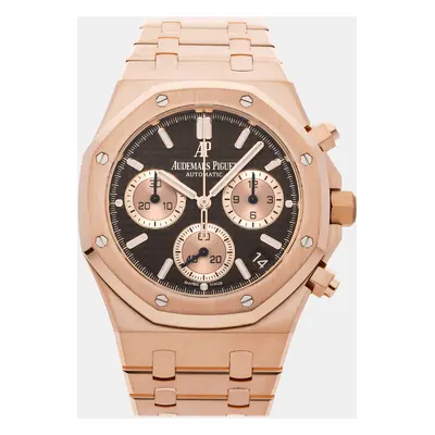 Audemars Piguet Brown 18k Rose Gold Royal Oak 26239OR.OO.1220OR.02 Automatic Men's Wristwatch mm