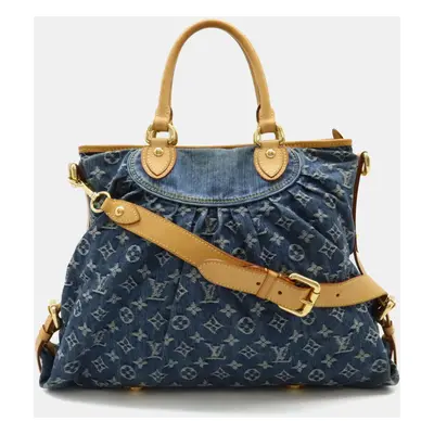 Louis Vuitton Blue Monogram Denim Neo Cavi Gm Tote Bag