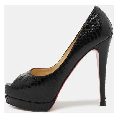 Christian Louboutin Black Python Altadama Pumps Size 36.5