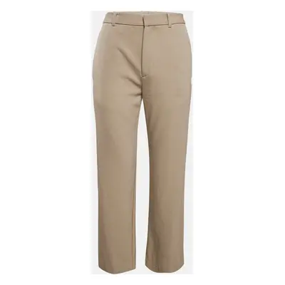 Balenciaga Beige Gabardine Straight-Leg Formal Trousers