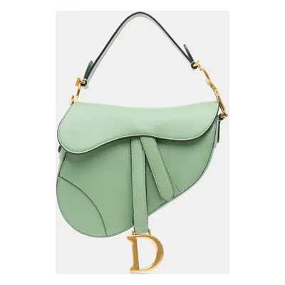 Dior Green Mini Leather Saddle