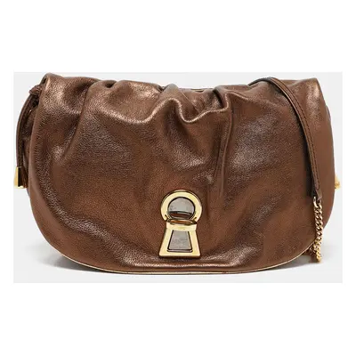 D&G Bronze Leather Vlada Shoulder Bag